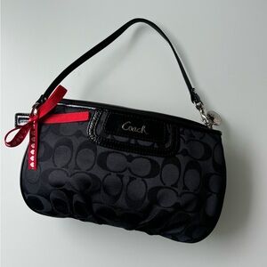 Coach black wristlet